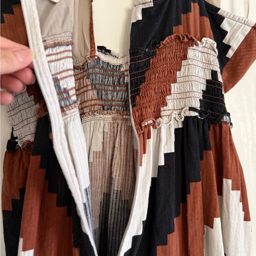 Anthropologie PLENTY by TRACY REESE Halter Maxi Dress - Chevron Size Medium - Picture 6 of 10